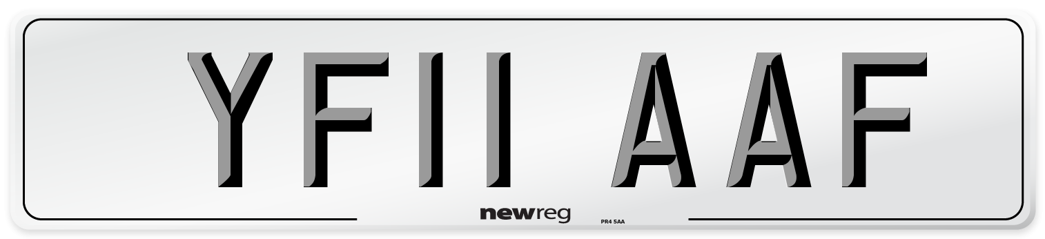 YF11 AAF Number Plate from New Reg